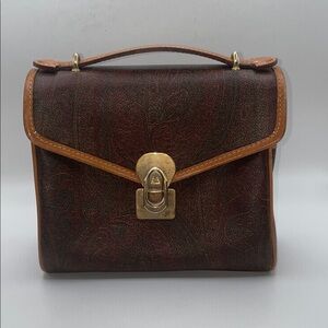 Etro Brown and Tan Crossbody Bag